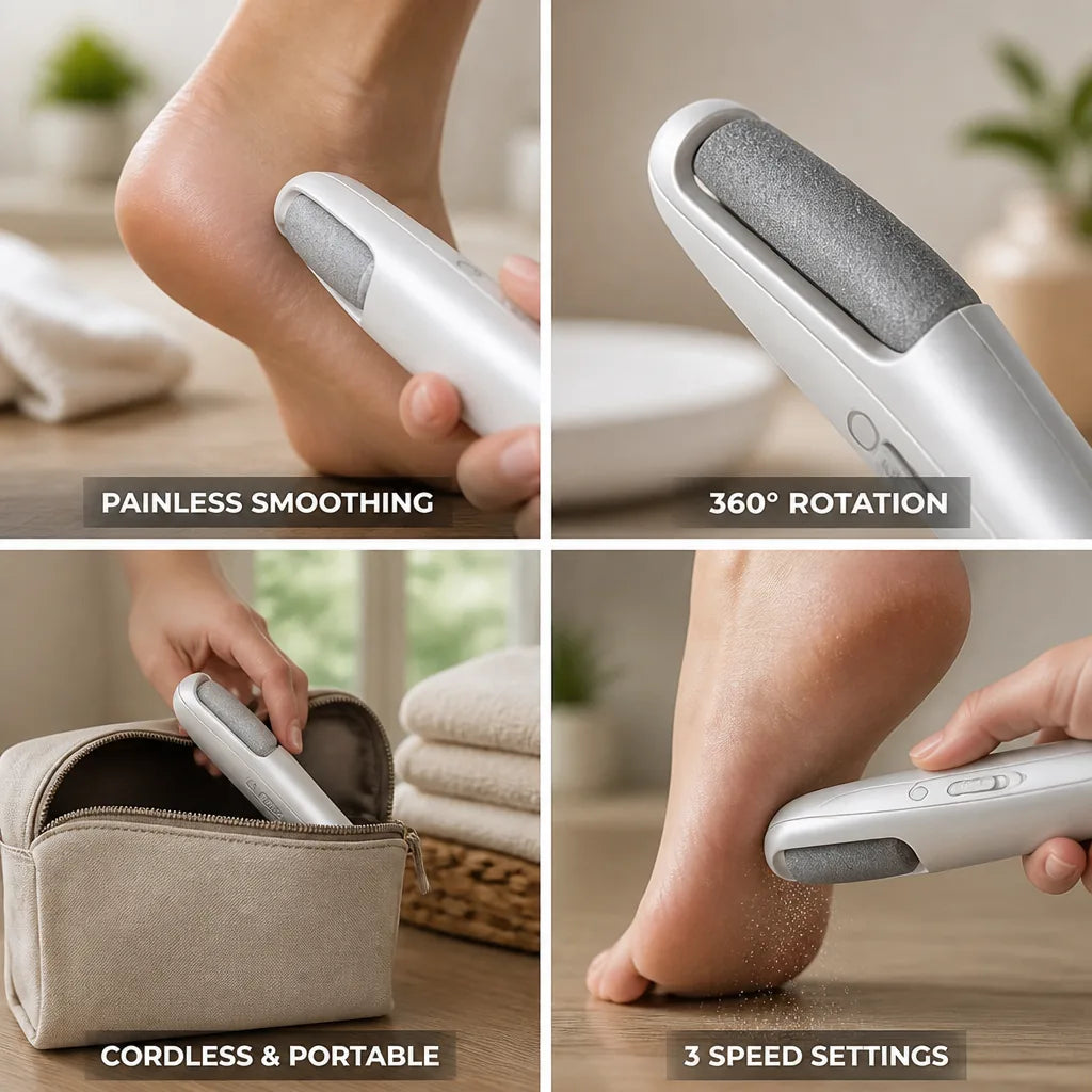 Electric Callus Remover Cordless 360 Degree Rotation