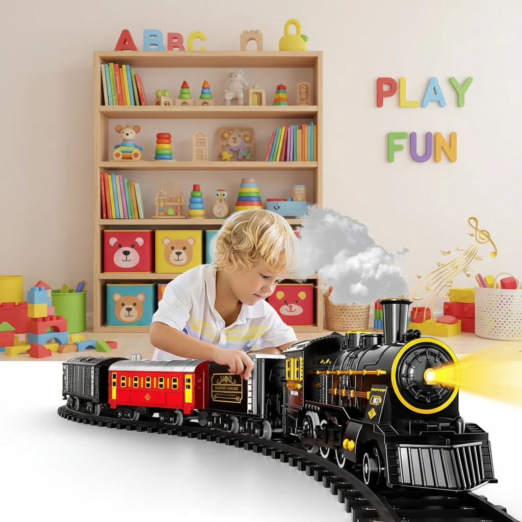 Electric Christmas Train Set Flexible Track System