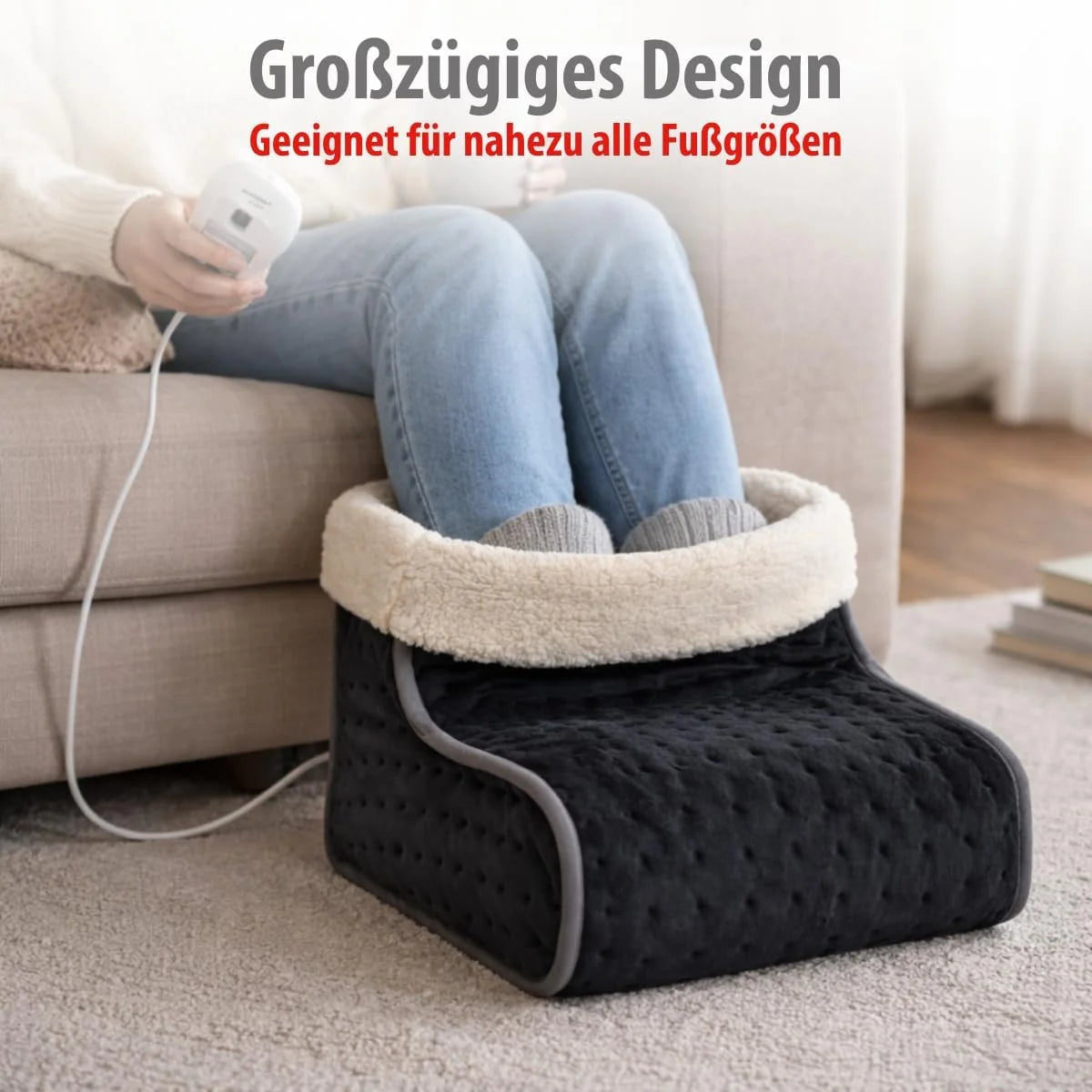 Electric Foot Warmer 3 Heat Settings Washable Lining