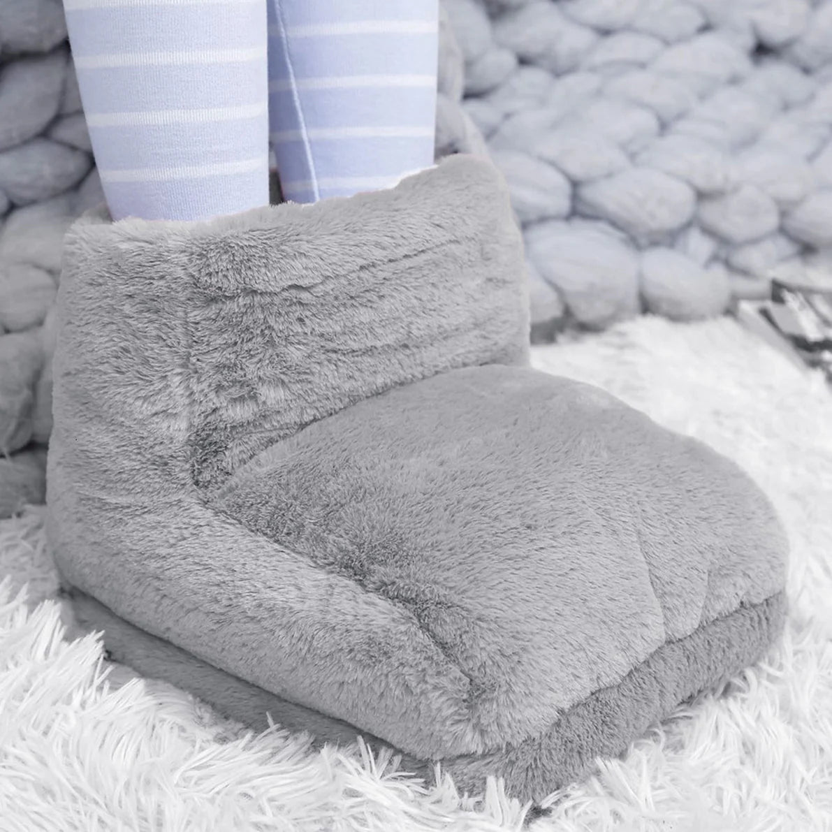 Electric Foot Warmer Soft Plush Even Heat One Size