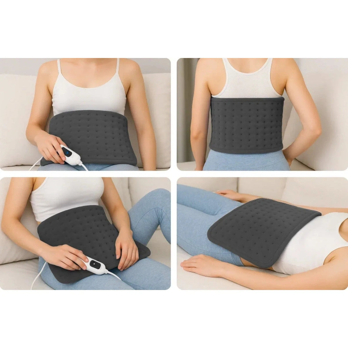 Electric Heating Pad Adjustable Heat Settings Soft Fleece