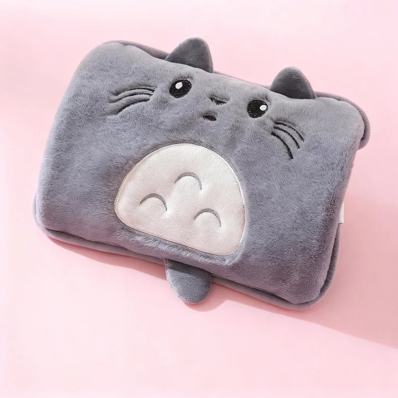 Electric Hot Water Bottle Soft Plush Cover Automatic Shut-Off