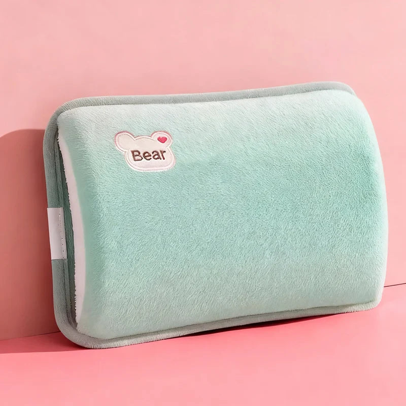 Electric Hot Water Bottle Soft Plush Cover Automatic Shut-Off