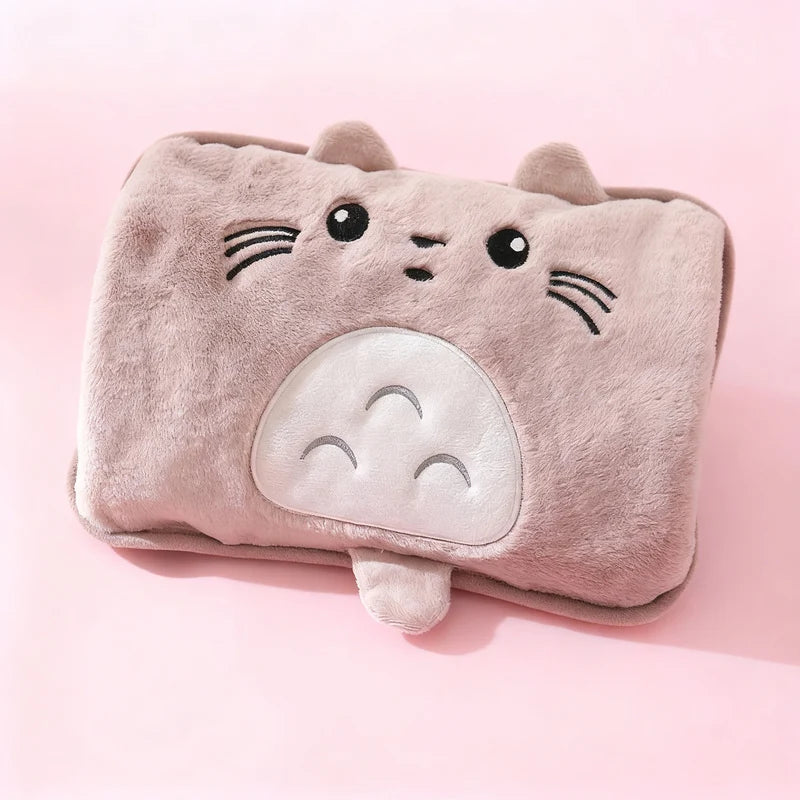 Electric Hot Water Bottle Soft Plush Cover Automatic Shut-Off
