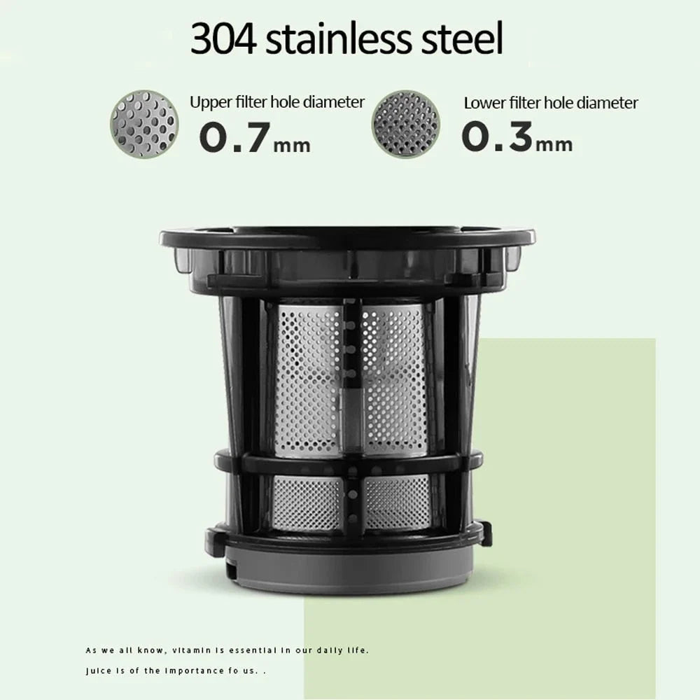 Electric Juicer Compact Masticating Automatic Pulp Ejection