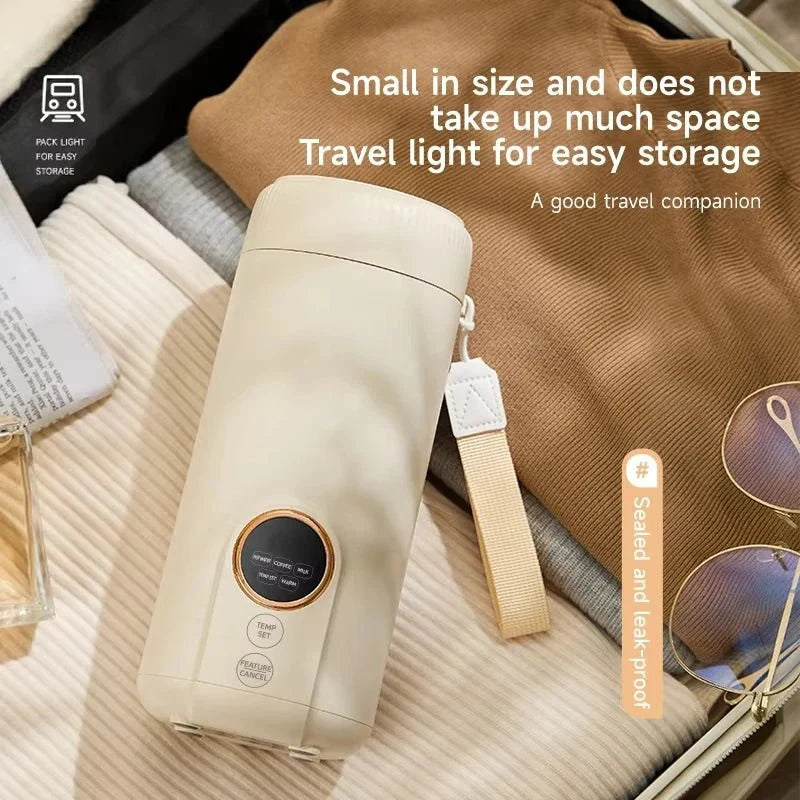 Electric Kettle Compact Travel Adjustable Temperature 18.6 Oz