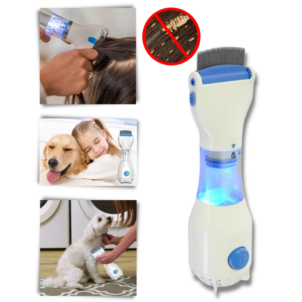 Electric Lice Comb Rounded Teeth Battery Operated Disposable Filter