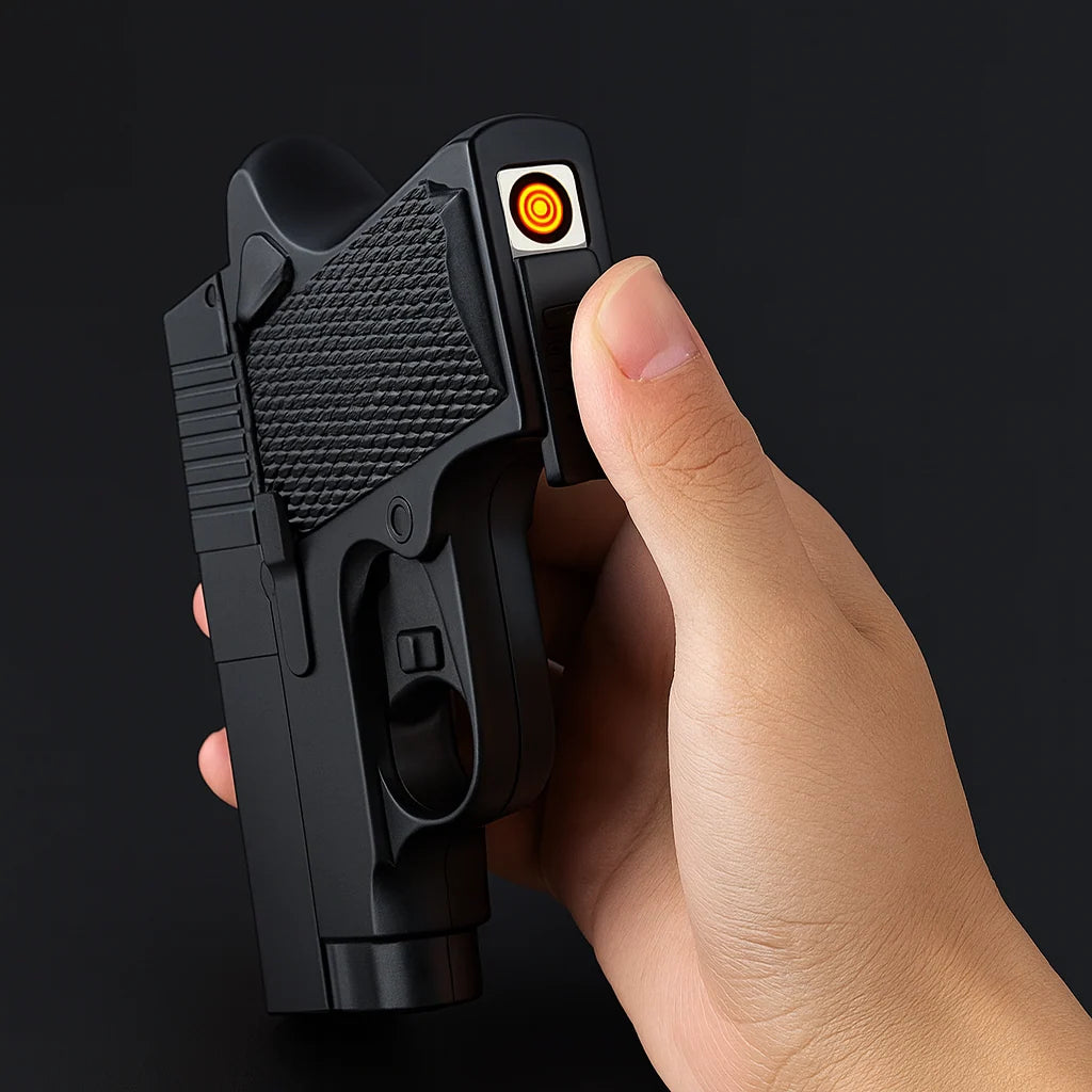 Electric Lighter USB Rechargeable Wind-Resistant Hidden Storage