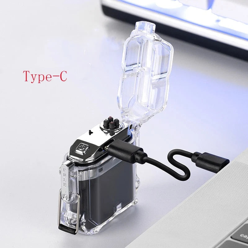 Electric Lighter Windproof Double Arc Rechargeable