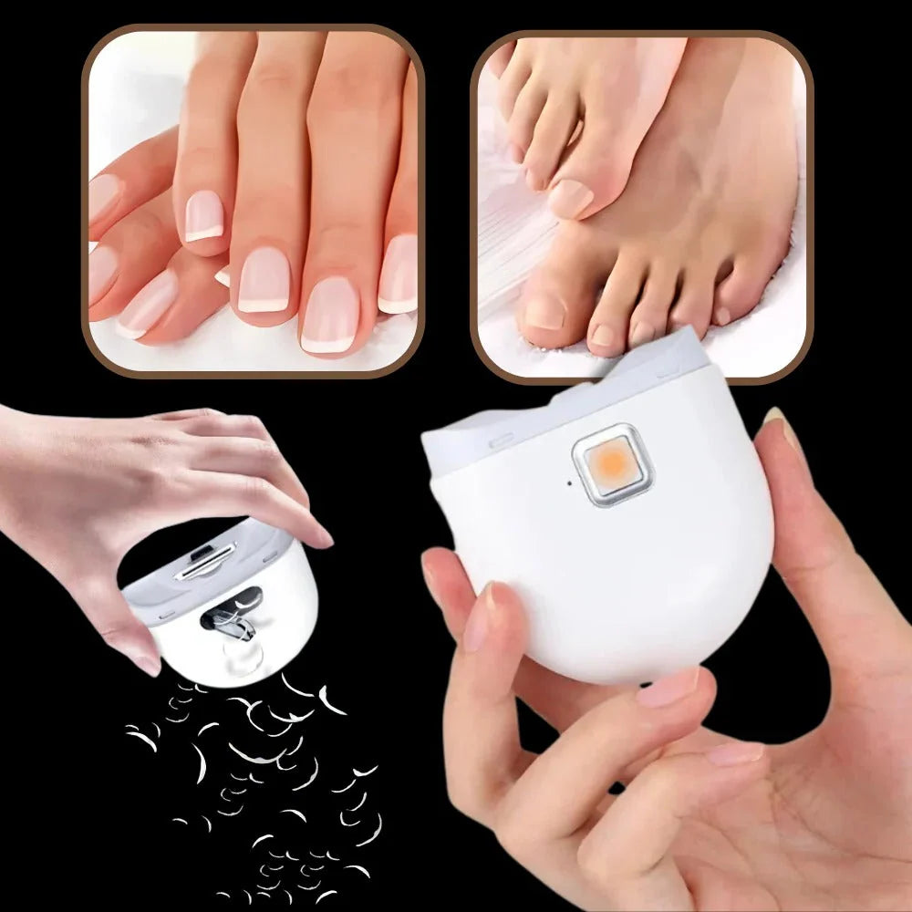 Electric Nail Clipper Automatic Grinding Built-In Light Rechargeable Two-Speed