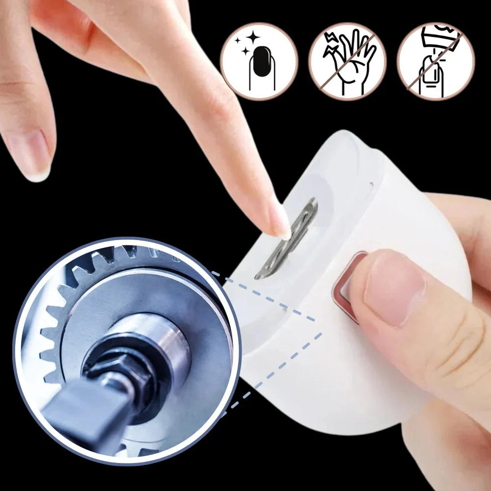 Electric Nail Clipper Automatic Grinding Built-In Light Rechargeable Two-Speed
