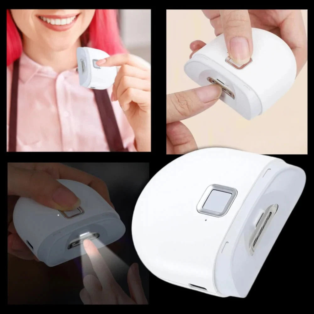 Electric Nail Clipper Automatic Grinding Built-In Light Rechargeable Two-Speed