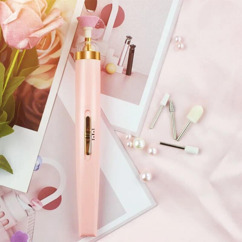 Electric Nail File Rechargeable Cordless LED 5 Interchangeable Bits
