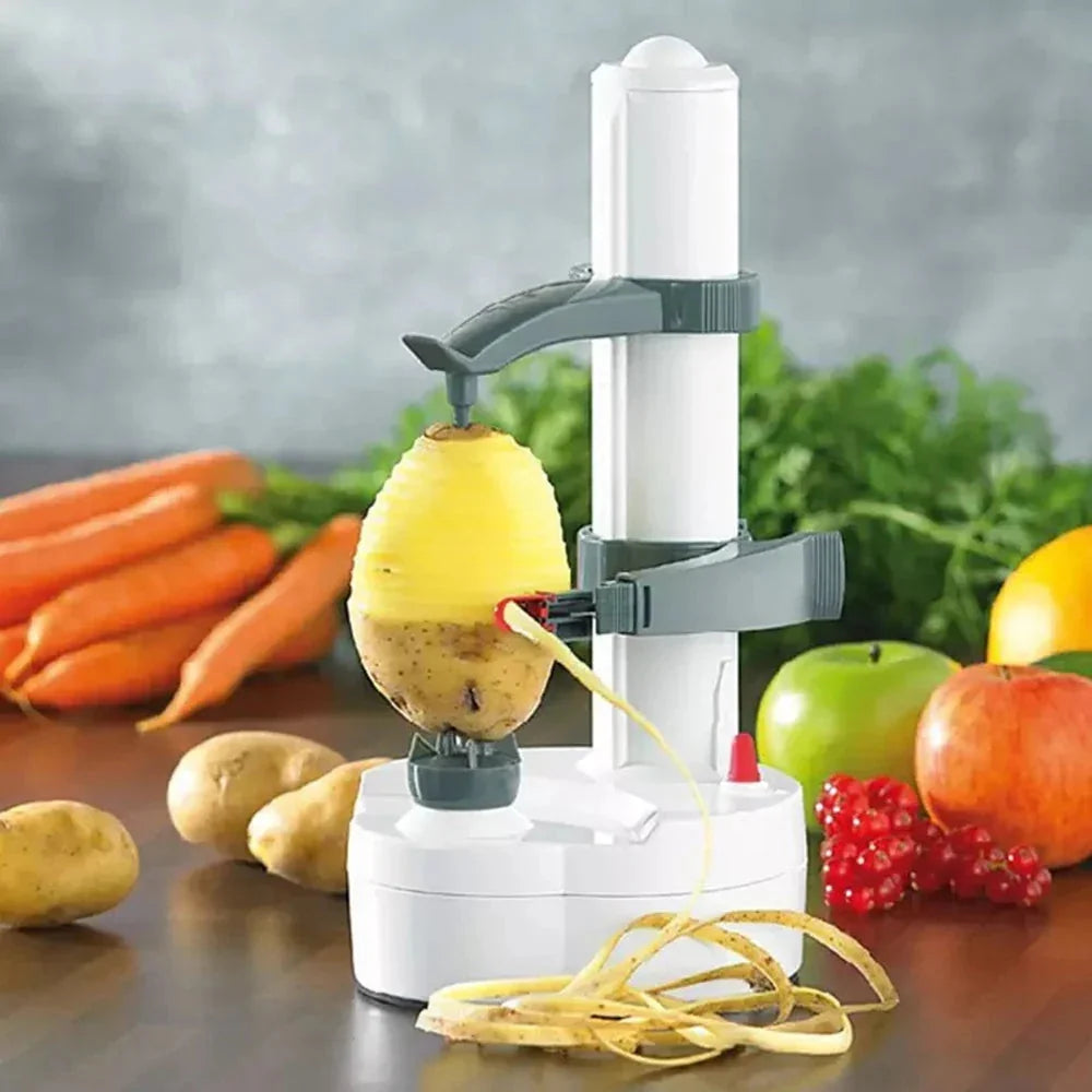 Electric Potato Peeler Automatic Shutoff & Adjustable Chamber