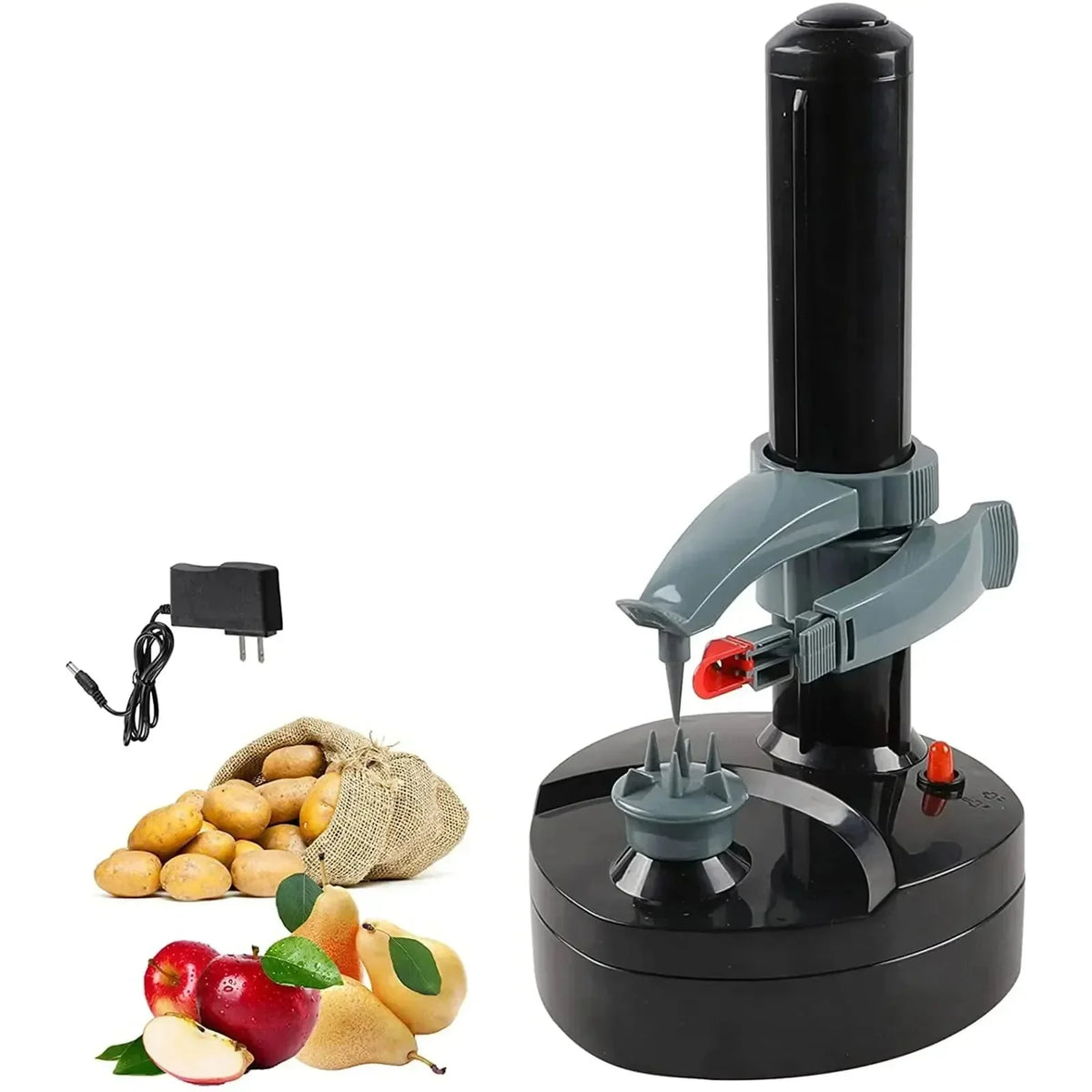Electric Potato Peeler Automatic Shutoff & Adjustable Chamber