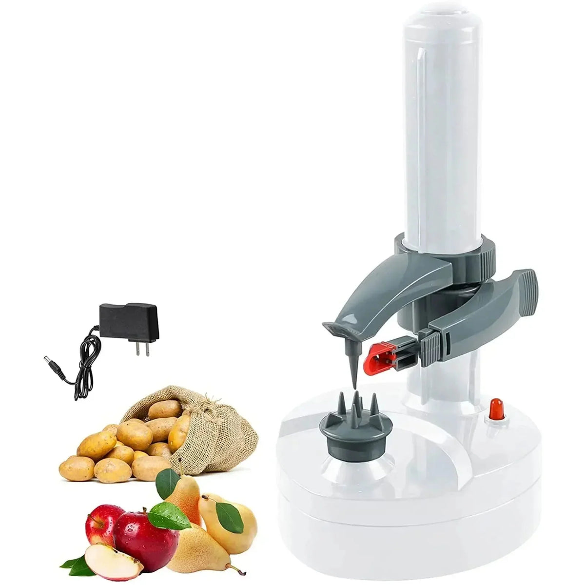 Electric Potato Peeler Automatic Shutoff & Adjustable Chamber