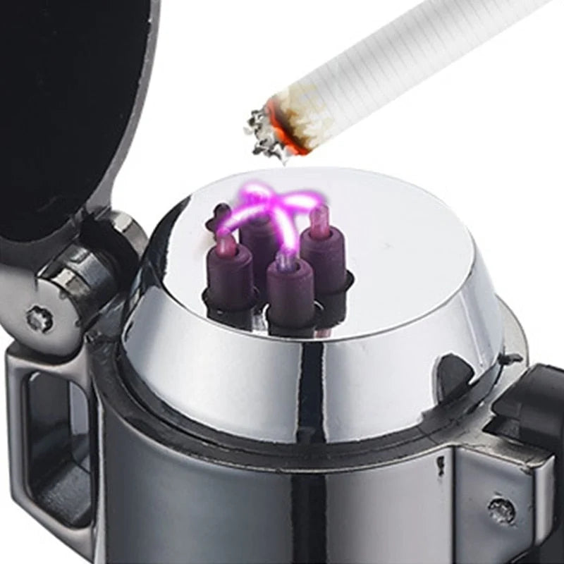 Electric Shaver Built-In Lighter USB Rechargeable Travel-Ready