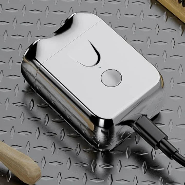 Electric Shaver Dual Floating Rotary Heads Waterproof 1-Hour Charge