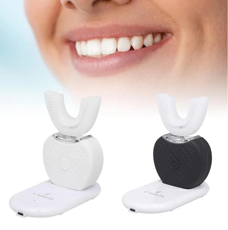 Electric Toothbrush U-Shaped 360-Degree Coverage Rechargeable with Blue Light