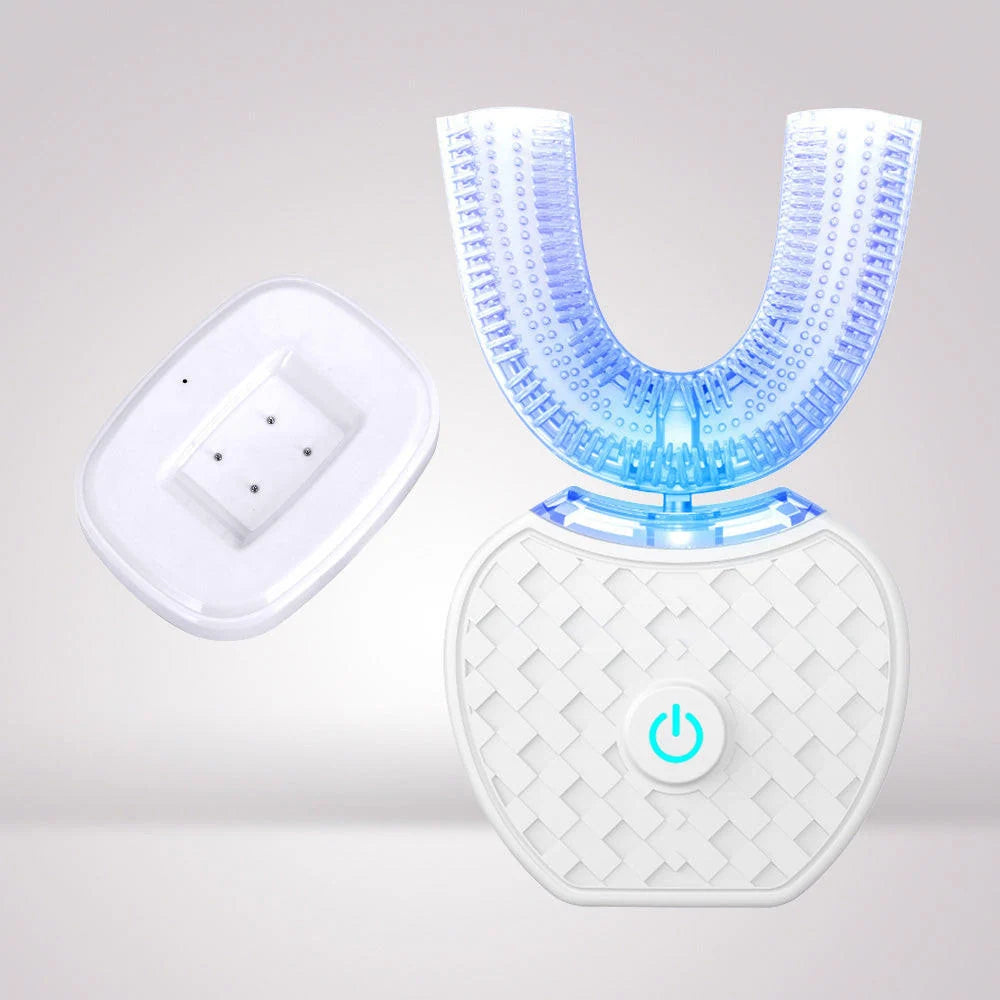 Electric Toothbrush U-Shaped Rechargeable Blue Light
