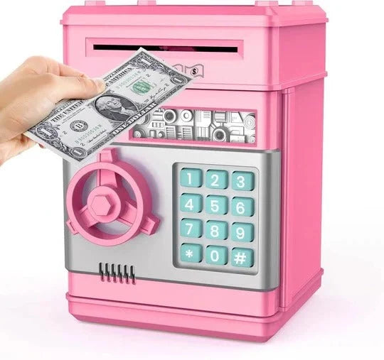 Electronic Piggy Bank Auto Bill Intake & Dual Lock