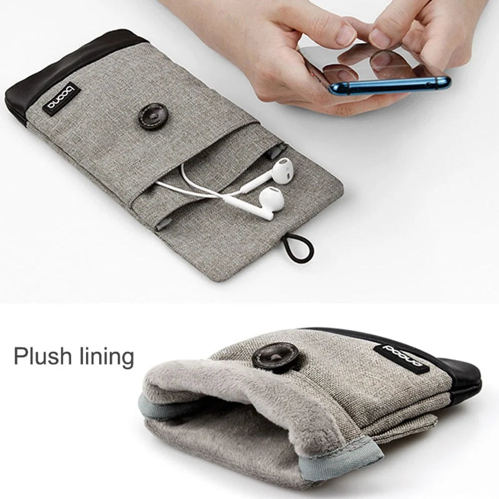 Electronics Accessories Storage Bag Scratch-Resistant Buckle Closure