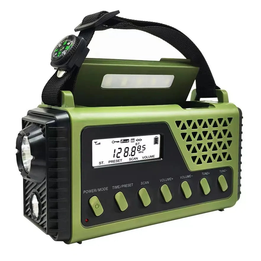 Emergency Radio Hand Crank & Solar Charging 10,000 mAh Battery