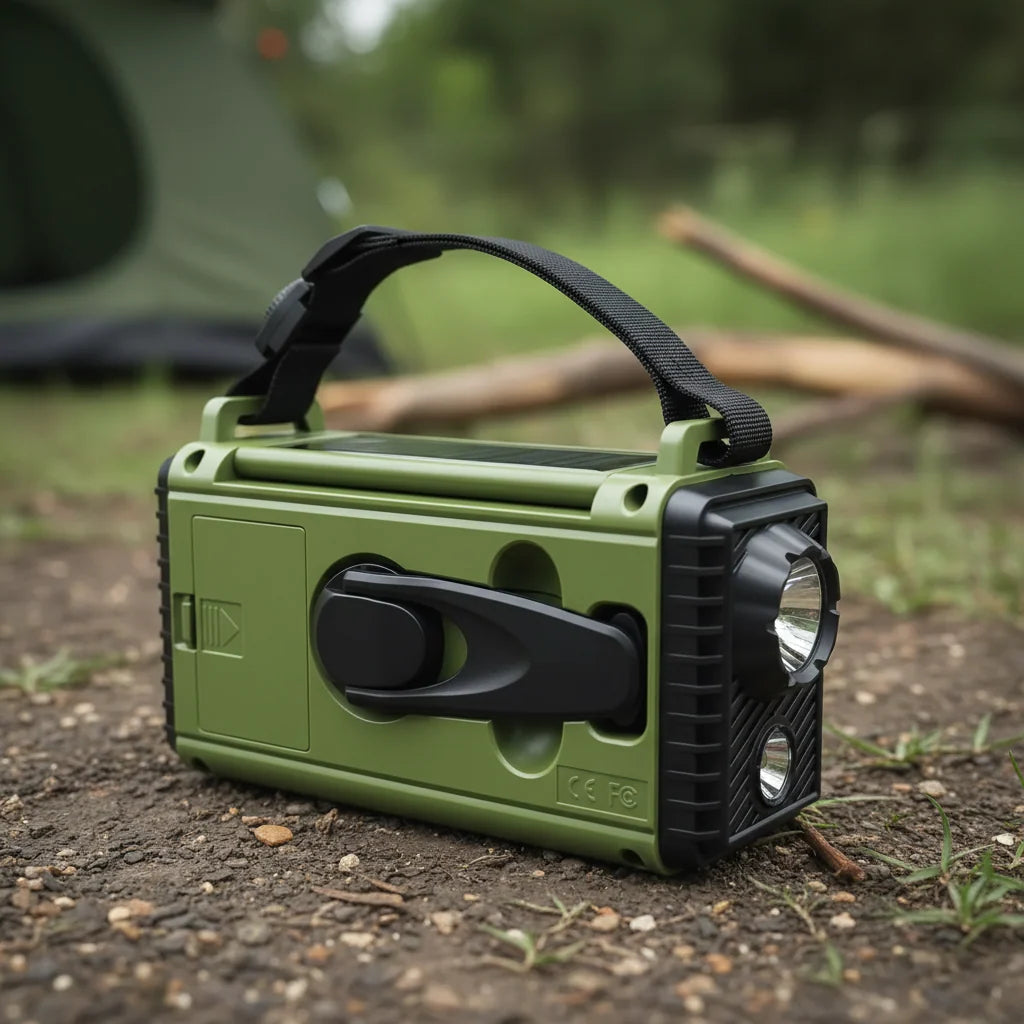 Emergency Radio Hand Crank & Solar Charging 10,000 mAh Battery