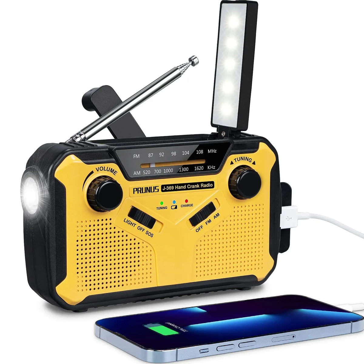 Emergency Radio Hand Crank & Solar Power Bank AM/FM