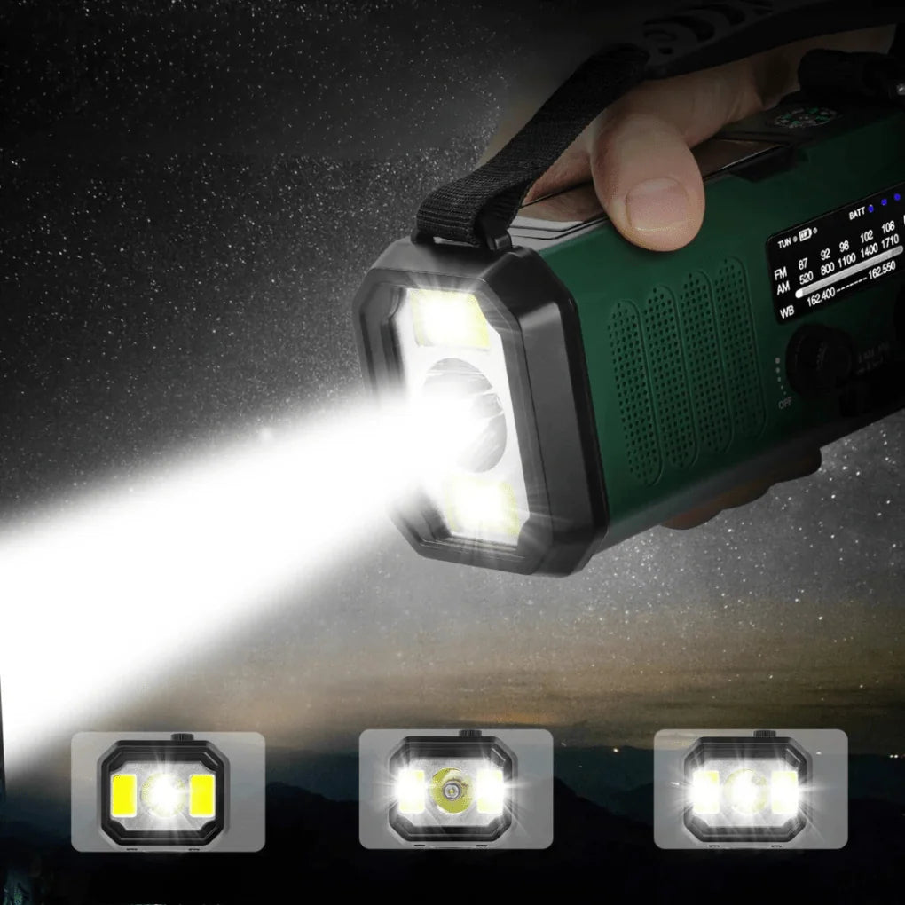 Emergency Radio NOAA Solar Hand Crank USB Charging
