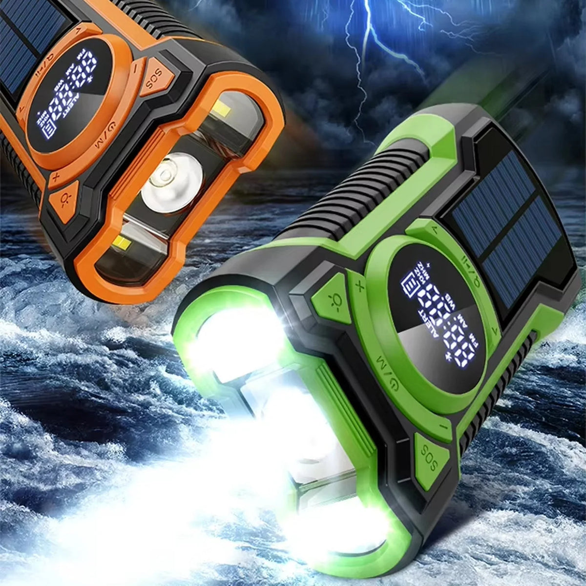Emergency Radio & Power Bank Solar Hand Crank 5000mAh
