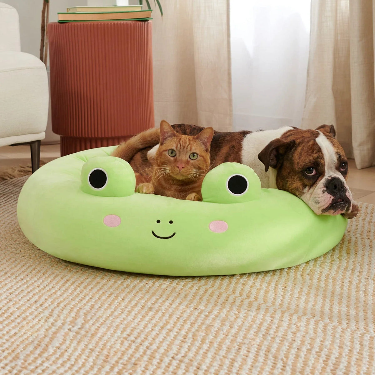 Enclosed Pet Bed Ultra-Soft Plush Thick Cushion Small Pets