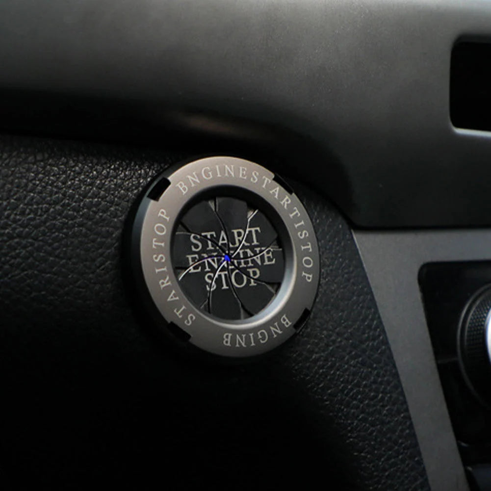 Engine Start Button Cover Rotating Alloy Protective Design