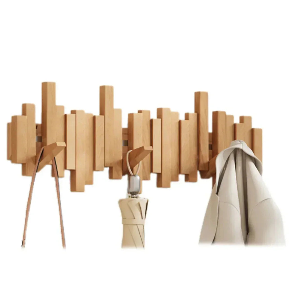 Entryway Wall Coat Hook Solid Wood Piano-Inspired