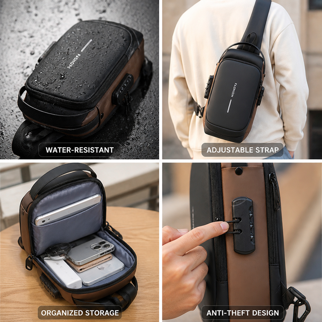 Ergonomic Adjustable Strap Crossbody Bag