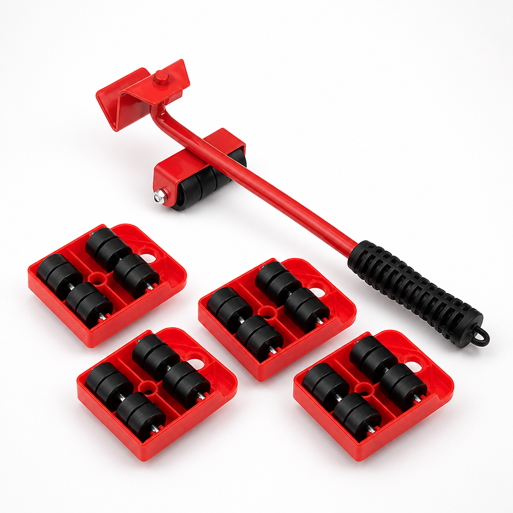 Ergonomic Heavy-Duty Furniture Lifter (1 Lifter + 4 Gliders)