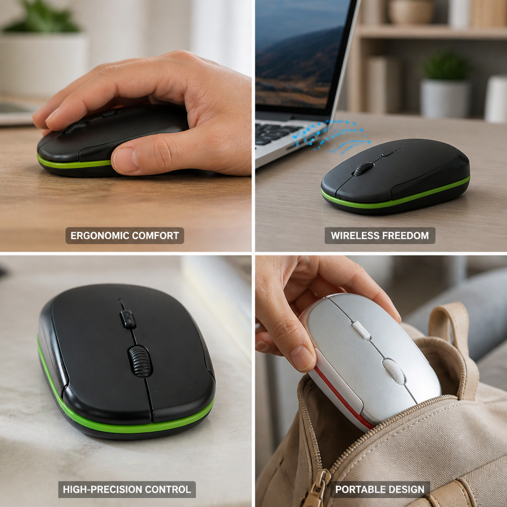 Ergonomic High-Precision Wireless Mouse