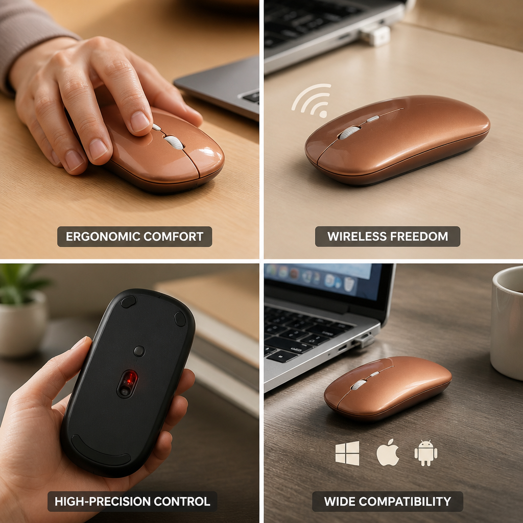 Ergonomic Wireless High-Precision Mouse