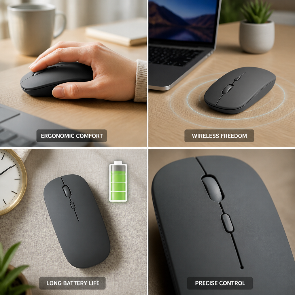 Ergonomic Wireless High-Precision Mouse