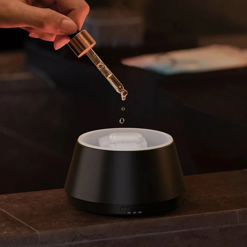 Essential Oil Diffuser Crystal Stones Quiet Operation 7 LED Lights