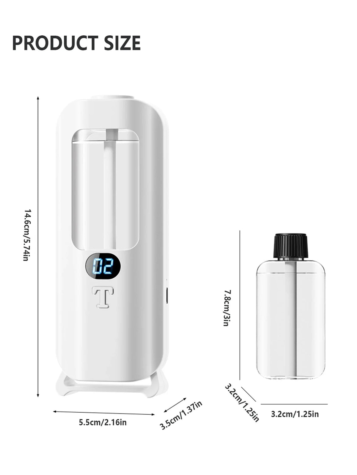 Essential Oil Diffuser Rechargeable 5 Spray Modes Wall Mountable