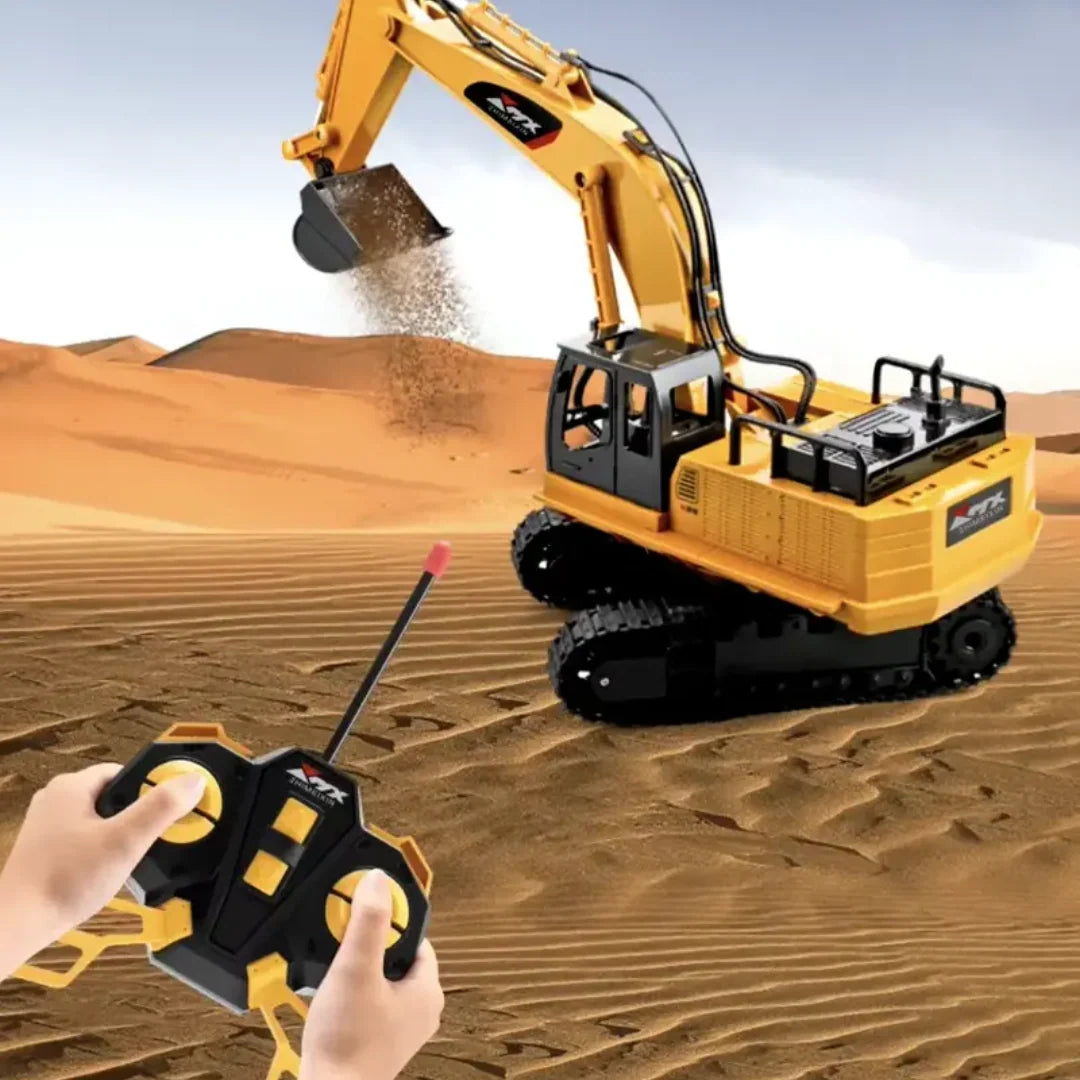 Excavator Toy Remote-Controlled 82-Foot Range 130-Minute Play