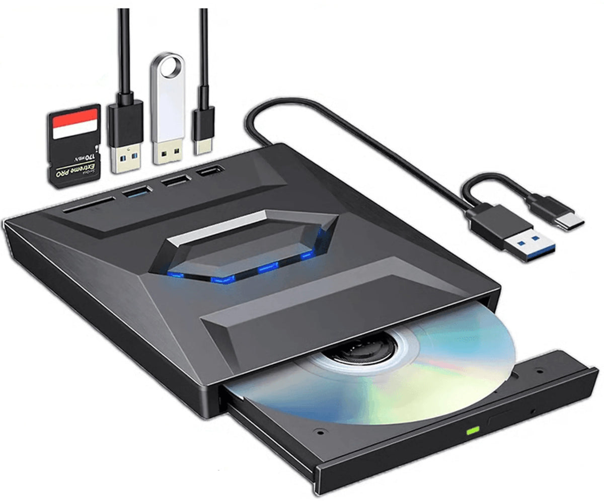 External Optical Drive 24X Read SD Card Slot