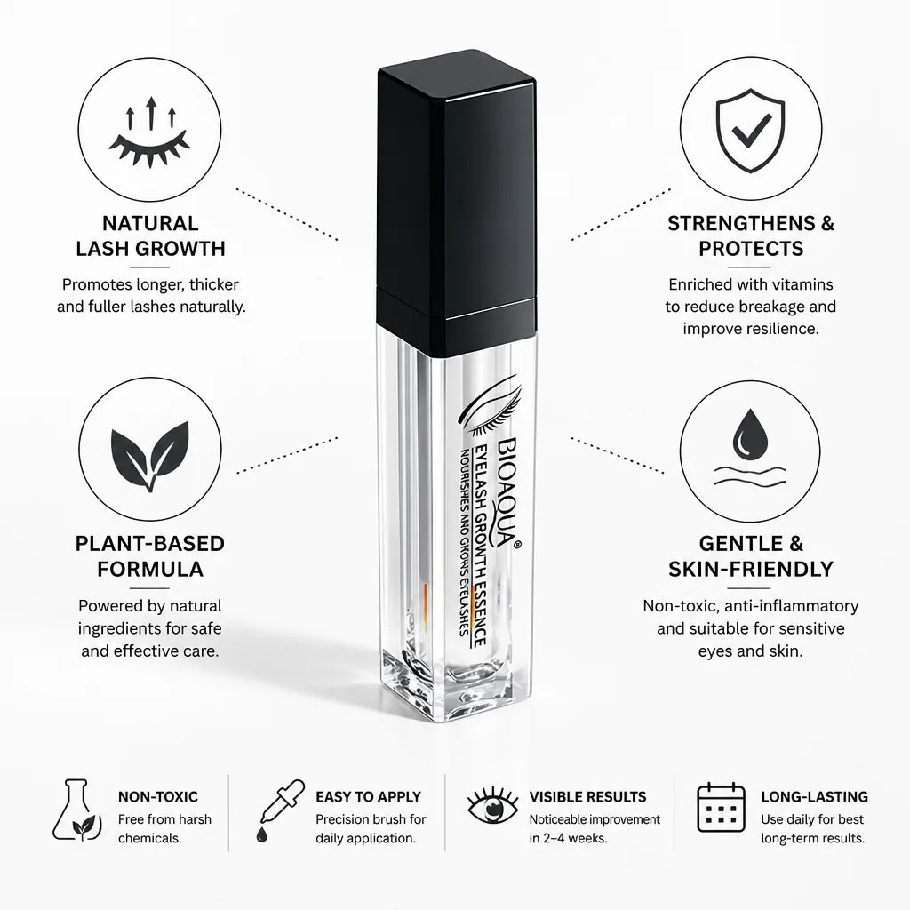Eyelash Growth Serum Plant-Based Vitamin-Enriched Strengthens & Thickens
