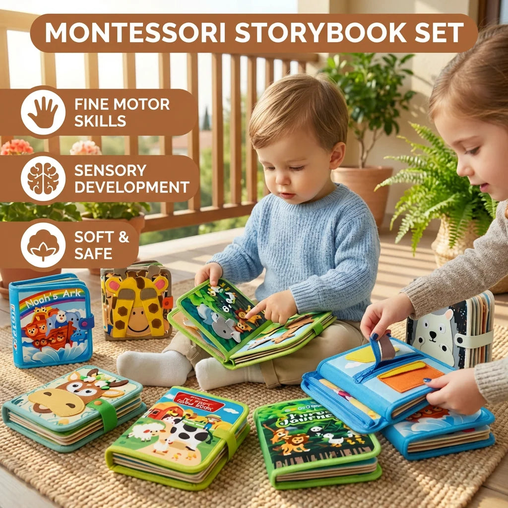 Fabric Activity Book Tactile & Interactive Fine Motor Practice