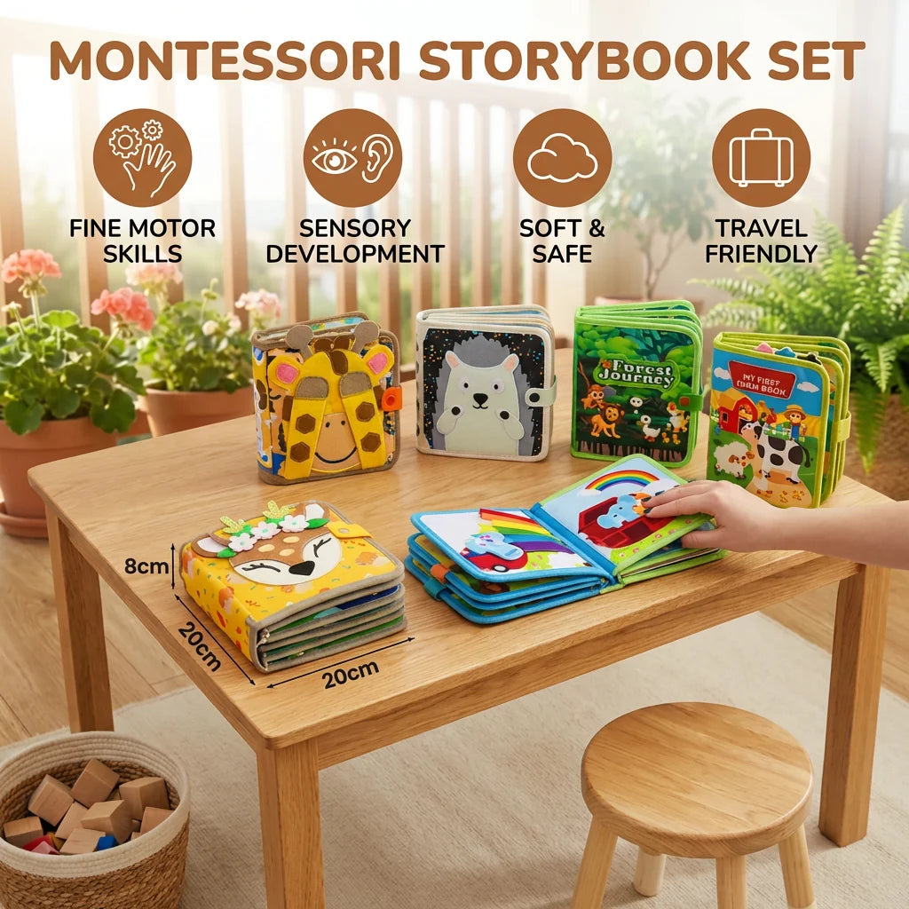 Fabric Activity Book Tactile & Interactive Fine Motor Practice