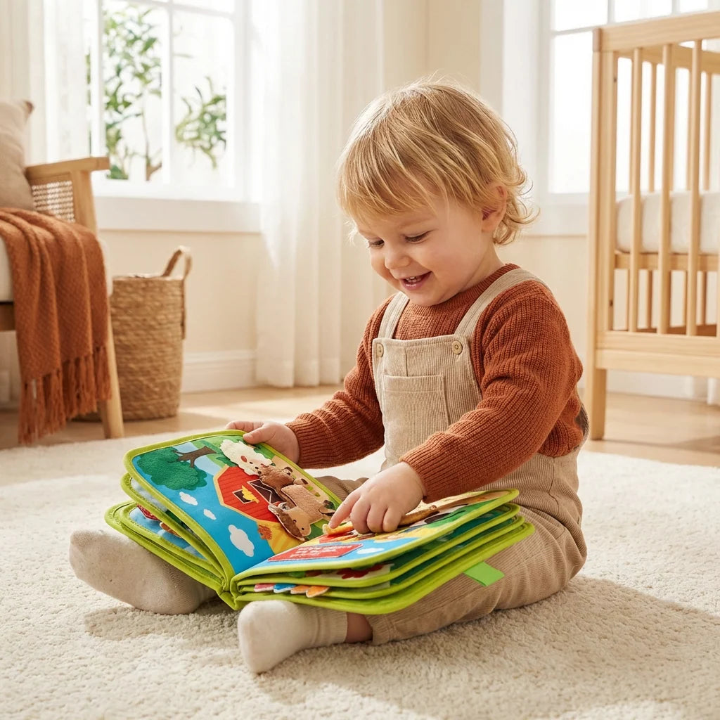 Fabric Activity Book Tactile & Interactive Fine Motor Practice