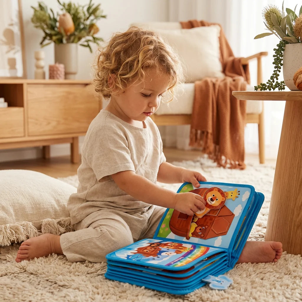 Fabric Activity Book Tactile & Interactive Fine Motor Practice