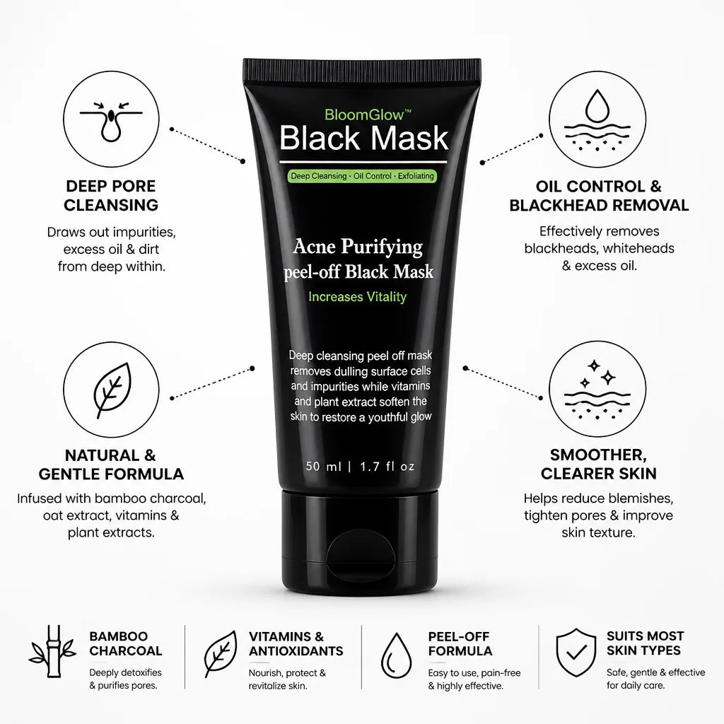 Face Mask Bamboo Charcoal Peel-Off Deep Pore Cleansing