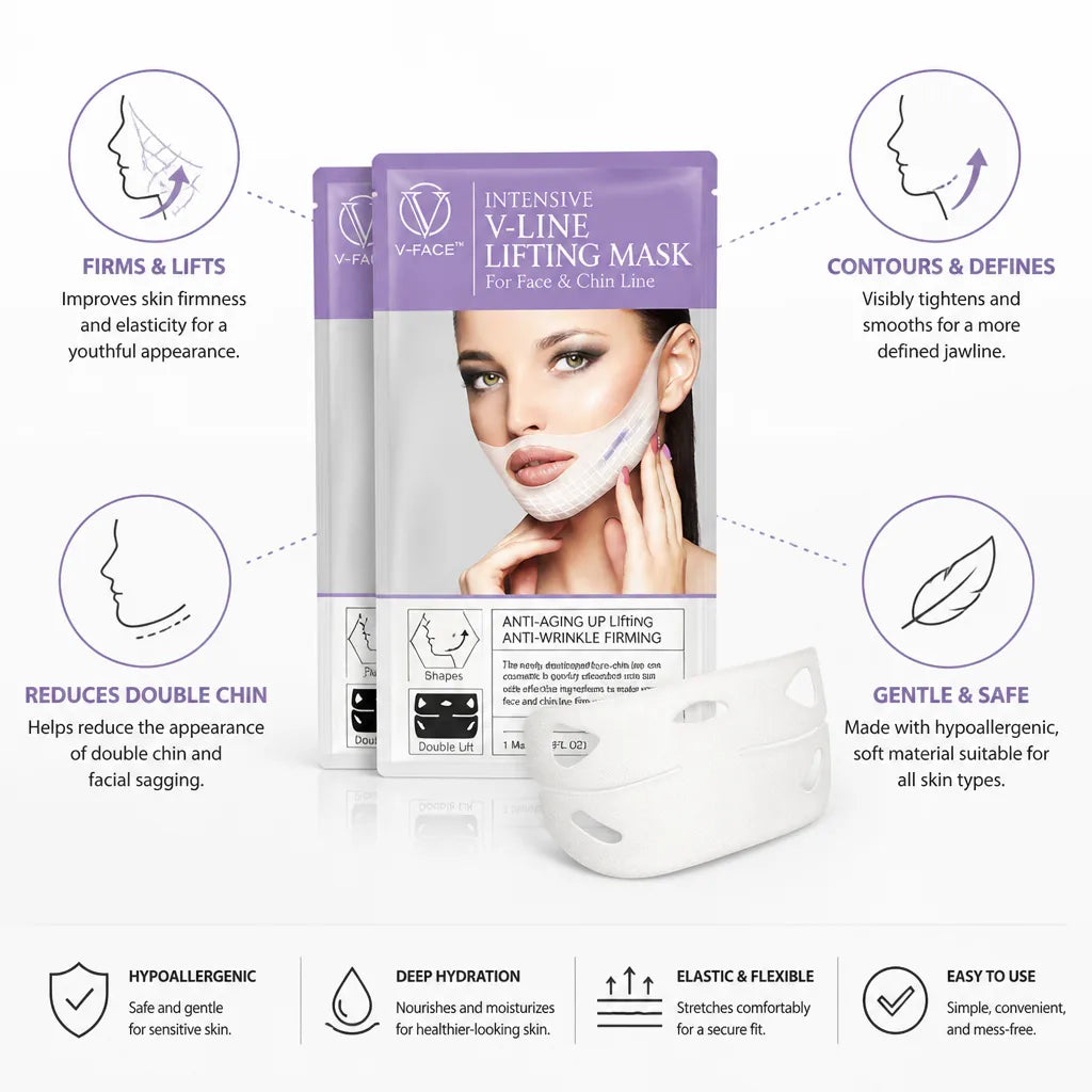 Face Slimming Mask Chin & Jawline Lift Hypoallergenic 2-Pack